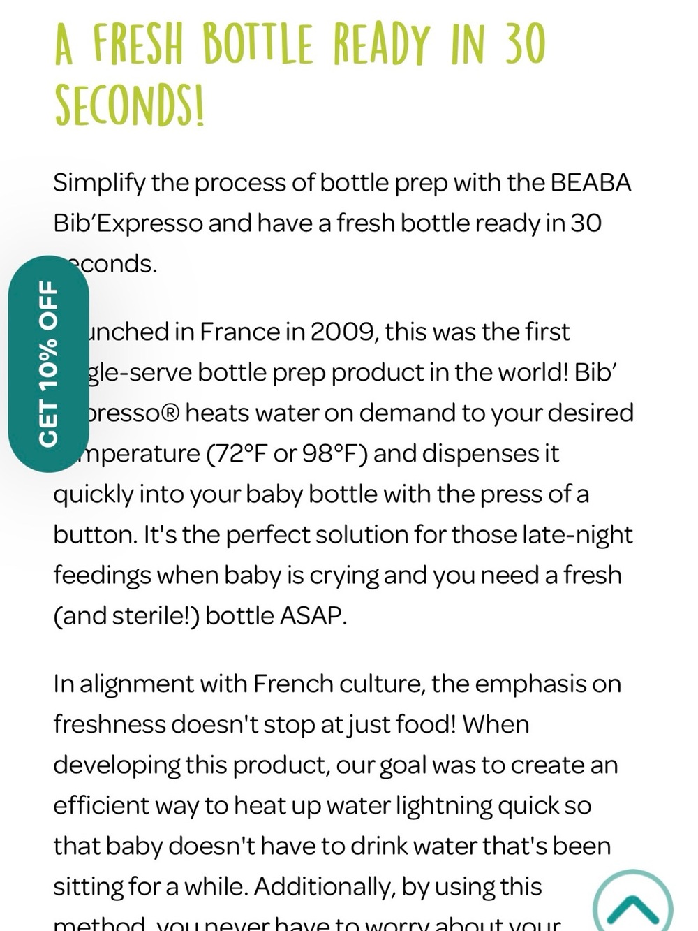 Beaba Bib'Expresso Baby Food and Bottle Water Dispenser and Warmer - Picture 9 of 10